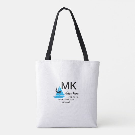 Blue boat Black Pfeil travel Agent blog Website Tasche (Rückseite)