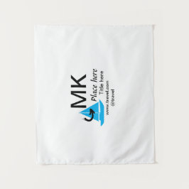 Blue boat Black Pfeil travel Agent blog Website Wandteppich