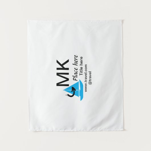 Blue boat Black Pfeil travel Agent blog Website Wandteppich (Vorderseite)