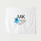 Blue boat Black Pfeil travel Agent blog Website Wandteppich (Vorderseite (Horizontal))