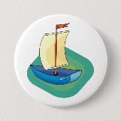 Blue Boat Button (Vorderseite)