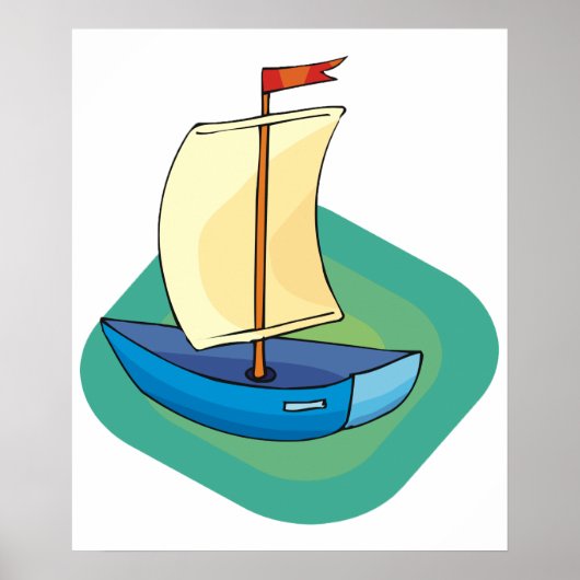 Blue Boat Poster (Vorne)