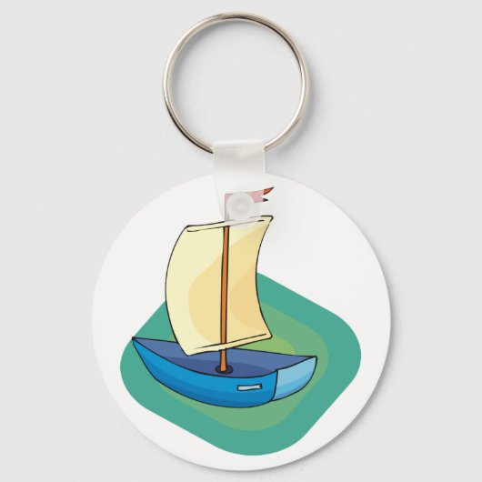 Blue Boat Schlüsselanhänger (Vorderseite)