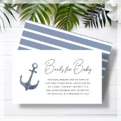 Blue Boat-Themed Baby Dusche Buchungsanfrage Begleitkarte