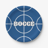 Blue Bocce Ball Game Custom Paper Party Teller (Vorderseite)