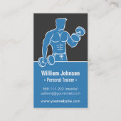Blue Body Gebäude Fitness Trainingskarten Visitenkarte (Vorderseite)