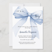 Blue Boe Baby Dusche Einladung (Vorderseite)