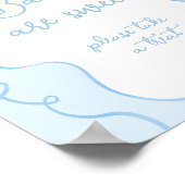 Blue Bogen Minimalist Babys sind süße Babydusche Poster (Ecke)