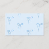 Blue Bogen Wavy Rahmen Minimal-Windelschein Gewinn Begleitkarte (Rückseite)