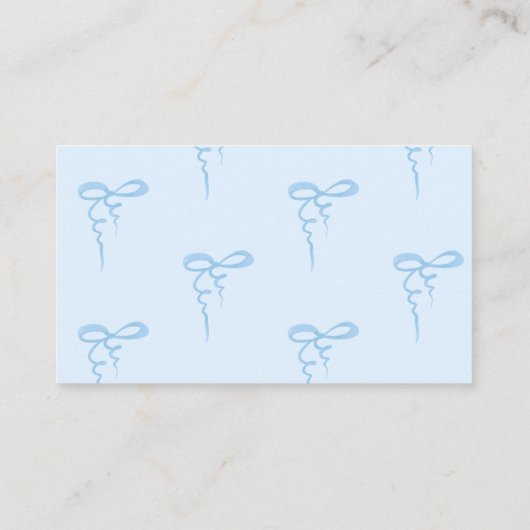 Blue Bogen Wavy Rahmen Minimal-Windelschein Gewinn Begleitkarte (Rückseite)