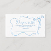 Blue Bogen Wavy Rahmen Minimal-Windelschein Gewinn Begleitkarte (Vorderseite)