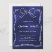 Blue-Bogen-Weihnachtsgebäck-Party Einladung (Vorderseite)