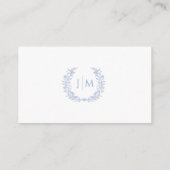 Blue Bohemian Floral Wedding RSVP QR code cards Begleitkarte (Rückseite)