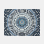 Blue Bohemisch Boho Mandala    Fußmatte (Vorderseite)