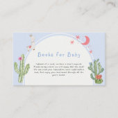 Blue Boho Arch Cactus Toys Books for Baby Shower Begleitkarte (Vorderseite)
