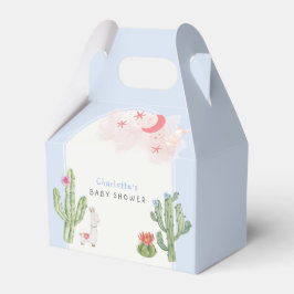 Blue Boho Arch Cactus Toys Boy Baby Shower Geschenkschachtel