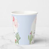 Blue Boho Arch Cactus Toys Boy Baby Shower Pappbecher (Links)