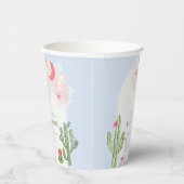 Blue Boho Arch Cactus Toys Boy Baby Shower Pappbecher (Rechts)