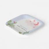 Blue Boho Arch Cactus Toys Boy Baby Shower Pappteller (Gewinkelt)