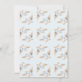 Blue Boho Arch Schlafen Elephant Baby Dusche Einladung (Rückseite)