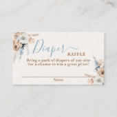 Blue Boho Baby Shower Boy Raffle Card Begleitkarte (Vorderseite)