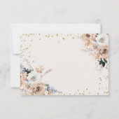 Blue Boho Bear Baby Dusche Danke Karte (Rückseite)