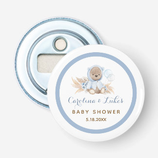 Blue Boho Bear Baby Dusche Favoriten Flaschenöffne Flaschenöffner