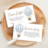Blue Boho Bear Baby Shower Books for Baby Begleitkarte