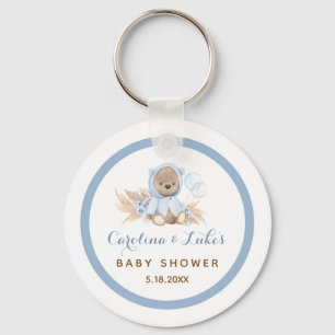 Blue Boho Bear Baby Shower Favorit Schlüsselanhä Schlüsselanhänger