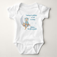Blue Boho Bear Moon Baby Bekleidung