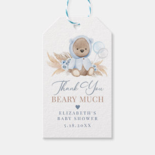 Blue Boho Bear Vielen Dank Beary Much Geschenktag Geschenkanhänger