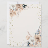 Blue Boho Bear Warcraft Baby Dusche Einladung (Rückseite)