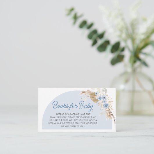 Blue Boho Bearly Wait Baby Duschbücher für Baby Begleitkarte (Stehend Vorderseite)