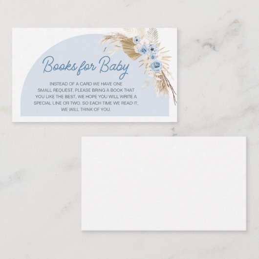 Blue Boho Bearly Wait Baby Duschbücher für Baby Begleitkarte (Vorne/Hinten)