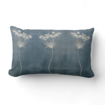 Blue Boho Blume Lumbar Pillow