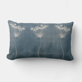 Blue Boho Blume Lumbar Pillow Lendenkissen