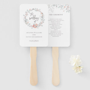 Blue Boho Botanical Wedding Fächer