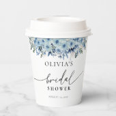 Blue Boho Brautparty Paper Cup Pappbecher (Rückseite)