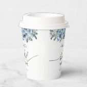 Blue Boho Brautparty Paper Cup Pappbecher (Rechts)