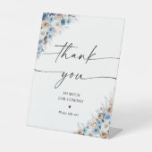 Blue Boho Brautparty Vielen Dank, dass Sie untersc Sockelschild (Vorderseite)