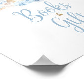 Blue Boho Bunny Baby Duschbücher und Geschenke Poster (Ecke)