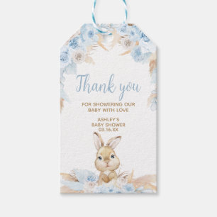Blue Boho Bunny Baby Duwer Fevor Tags Geschenkanhänger