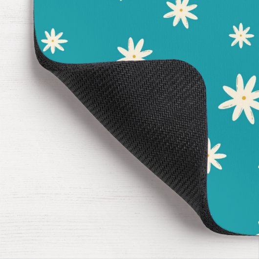 Blue Boho Daisy Mousepad (Ecke)
