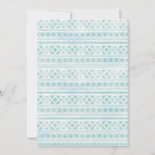 Blue Boho Dreamcatcher Hochzeit Einladung (Rückseite)