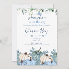 Blue Boho ein kleiner Kürbis ist unterwegs Einladung