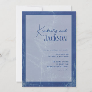 Blue Boho Einmalige Einladung zur Hochzeit