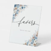 Blue Boho Favors Sign Sockelschild (Vorderseite)