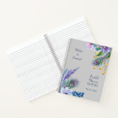 Blue Boho Floral Brautparty Guest Book Notizblock (Innenseite)