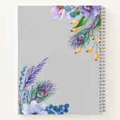 Blue Boho Floral Brautparty Guest Book Notizblock (Rückseite)