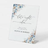 Blue Boho Floral Date Night Night Paradies Sockelschild (Vorderseite)